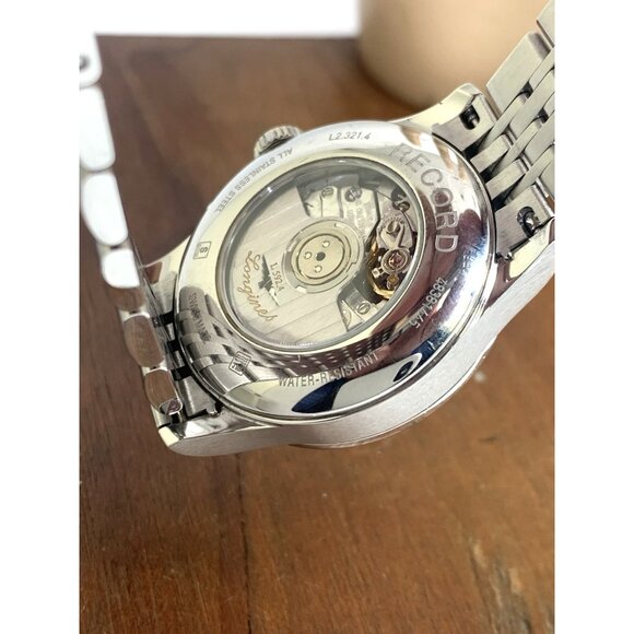Longines Women's Watch L23214116 Record Swiss Automatic White Dial 30mm Steel - Picture 6 of 14